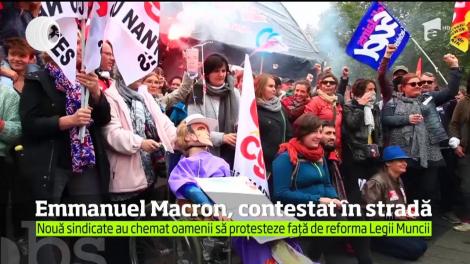 Franţa a ieşit în stradă împotriva lui Emmanuel Macron