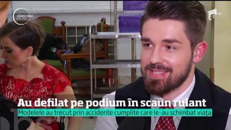 Au defilat pe podium în scaun rulant. Modelele au trecut prin accidente cumplite