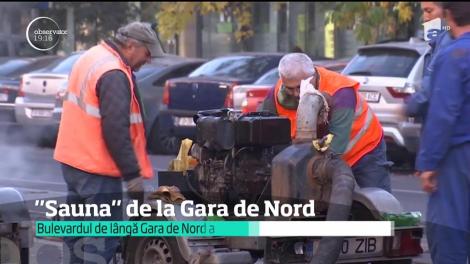 A fost haos azi-dimineaţă la Gara de Nord. Străzile au fost învăluite într-un abur dens, iar şoferii n-au mai văzut la un metru în faţă