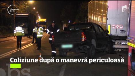 Doi fraţi din Dej au ajuns la spital după o coliziune în lanţ, în miez de nopte