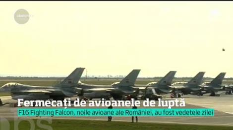 Noile avioane de vânătoare ale României, spectacol în Călăraşi, pe Baza 86 Borcea