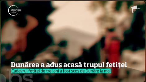 A fost găsit cadavrul fetiţei de trei ani, aflată în mașina ce a căzut în Dunăre! Tatăl și fiul sunt încă de negăsit!