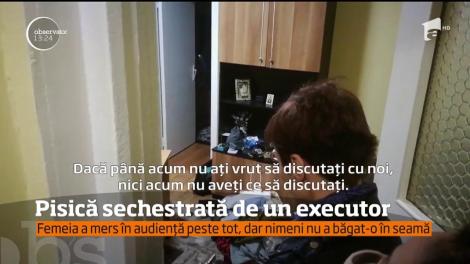 Pisică sechestrată, mai bine de o săptămână, de un executor