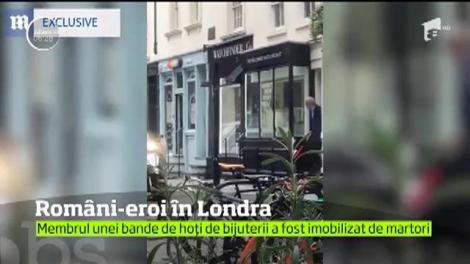 Scene ca în filmele de acţiune în Londra. Membrul unei temute bande de hoţi de bijuterii, imobilizat de martori români chiar în timp ce fugea după jaf