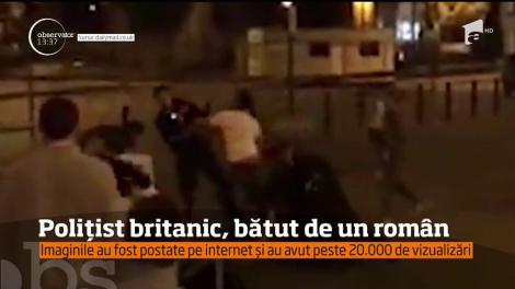 Polițist britanic, bătut de un român