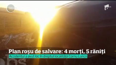 Accident cumplit  pe o şosea din Suceava. Patru oameni au murit, iar cinci au fost răniţi, printre care patru copii
