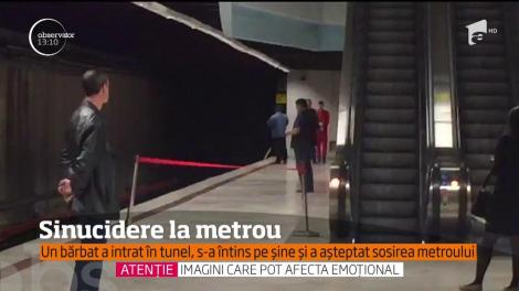 Sinucidere la metrou! Un bărbat a intrat într-un tunel, s-a lungit pe şine, între staţiile Unirii şi Piaţa Romană, şi a aşteptat să vină trenurile!