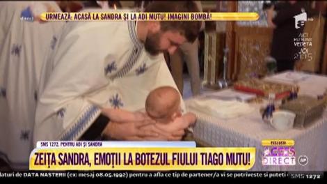Imagini de la botezul Tiago Adrian, fiul Sandrei și al lui Adrian Mutu!