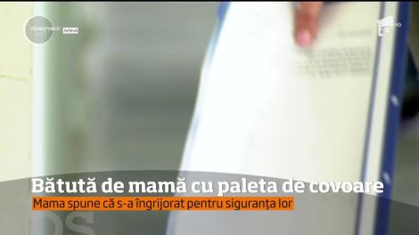 O fetiţă de nouă ani din Gorj a fost lovită crunt chiar de mama ei cu paleta de bătut covoare!