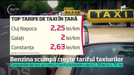 Călătoria cu taxiul devine tot mai scumpă. Preţul carburanţilor a majorat semnificativ tarifele