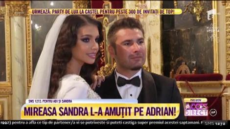 I-a tresărit inima când a văzut-o pe Sandra în rochie de mireasă! Adrian Mutu a rămas fără cuvinte în fața frumoasei sale soții