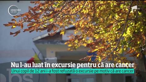 Dacă ai cancer, n-ai voie să mergi în excursie! Interdicția șocantă a unei profesoare din România i-a dat lumea peste cap unui copil de 12 ani, bolnav: "I-a zis să plătească excursia şi i-a dat banii inapoi"