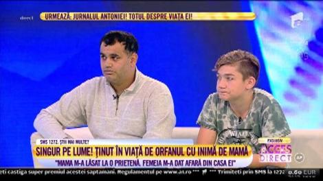 La doar 12 ani, a rămas al nimănui! Erdwin Sfircioc: "Mama m-a lăsat la o prietenă. Femeia m-a dat afară din casa ei"
