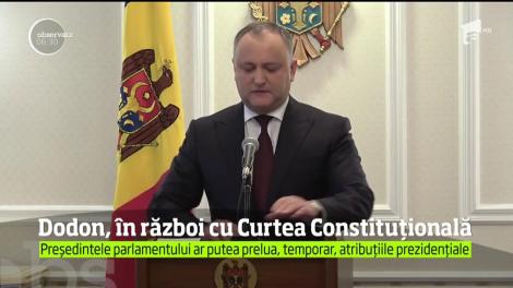 Preşedintele Republicii Moldova, Igor Dodon, ar putea fi suspendat deoarece refuză să numească, în funcţia de ministru al Apărării, candidatul propus de guvern