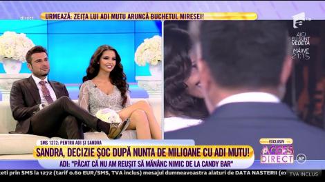 Sandra, decizie şoc după nunta de milioane cu Adi Mutu: "Nu plecăm prea curând în luna de miere"