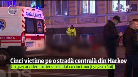 Cinci oameni au murit, iar şase au fost răniţi după ce o maşină a lovit în plin un grup de pietoni la Harkov