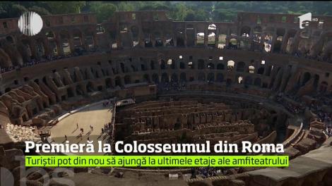 Pentru prima dată după mulţi ani, turiştii care vizitează Roma au acces la ultimele etaje ale Colosseumului
