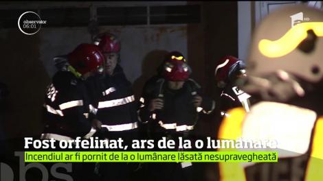 Un fost orfelinat a fost mistuit de flăcări în localitatea Domneşti din judeţul Ilfov