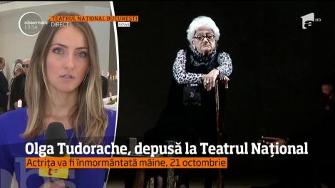 Olga Tudorache a ajuns pentru ultima dată la Teatrul Național din Bucureşti