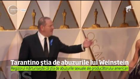 Quentin Tarantino ştia despre abuzurile lui Weinstein