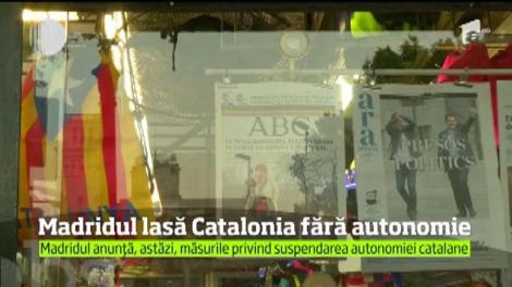 Madridul lasă Catalonia fără autonomie