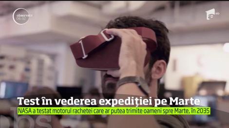 NASA a testat motorul rachetei care ar putea trimite oameni spre Marte, în 2035