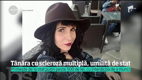 O poetă cu scleroză multiplă, umilită de stat! I-a fost oprită o parte din pensia de handicap