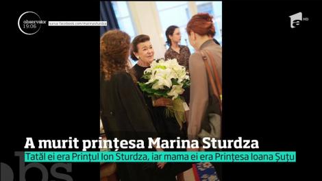 Prinţesa Marina Sturdza a încetat din viaţă, la New York