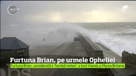O furtună extrem de puternică s-a abătut asupra Irlandei şi Marii Britanii