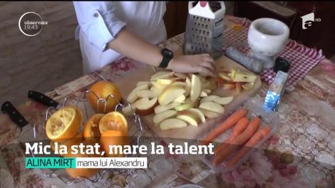 Are 10 ani şi toată ziua şi-o petrece în bucătărie. Povestea lui Alex Mîrţ, micul bucătar care i-a impresionat pe juraţii de la "Chefi la cuţite"
