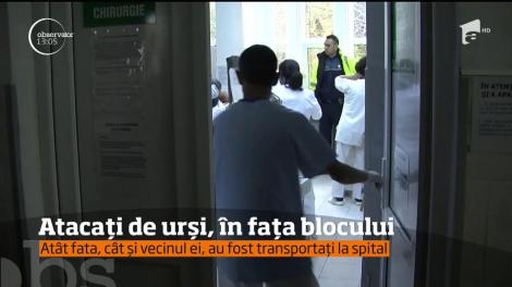 Atacată de urs, chiar în faţa blocului!