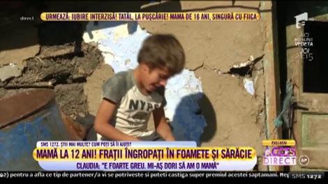 Drama fraţilor îngropați în foamete și sărăcie. ”Mama” de 12 ani: ”E foarte greu. Mi-aș dori să am și eu o mamă”