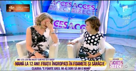 Mirela Vaida plânge în fața ”mamei” de doar 12 ani a cinci copii: ”Eu am doi și mă plâng că este greu. Afară este cod galben, va fi foarte frig și tu ești încălțată cu săndăluțe...”