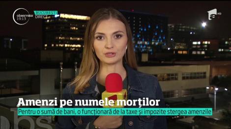 Amenzi şterse din sistem sau trecute pe numele morţilor. O funcționară de la Taxe și Impozite, prinsă în timp ce anula amenzile
