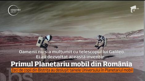 Primul planetariu mobil din România, bucuria copiilor din Bistriţa