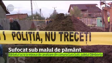 Tragedie într-o comună din Dâmboviţa! Un bărbat de 33 de ani a murit înghiţit de pământ în timp ce săpa la canalizare