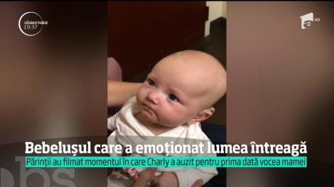 VIDEO VIRAL. Bebelușul care a emoţionat lumea întreagă. Momentul în care copilul aude pentru prima oară vocea mamei
