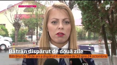 Bătrân dispărut de două zile. Zeci de poliţişti, jandarmi, pompieri, dar şi localnici îl caută fără încetare