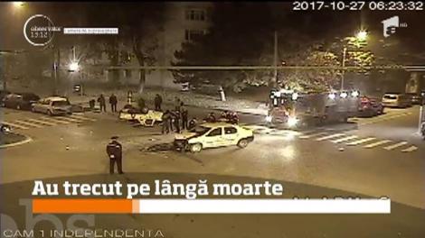 Au scăpat cu viaţă, după un impact rutier violent