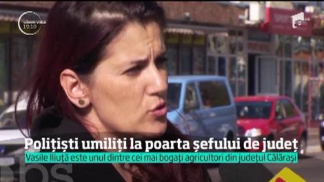 Poliţişti umiliți la poarta șefului Consiliul Judeţean Călăraş! Au negociat prin gard predarea lui Vasile Iliuţă