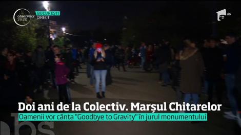 Doi ani de la COLECTIV. A început ”Marşul Chitarelor”, în memoria celor care şi-au pierdut viaţa în urma tragediei