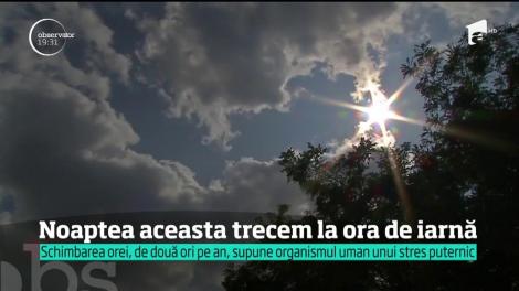 ATENŢIE! În această noapte vom trece la ora de iarnă! Ora 4.00 va deveni ora 3.00
