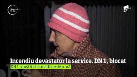 Incendiu devastator la un service auto în Puchenii Mari