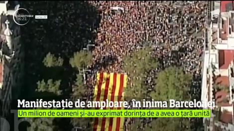 Manifestaţie de amploare în inima Barcelonei!