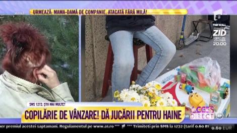 Își vinde jucăriile în frig ca să-și cumpere haine pentru iarnă! Un băiețel din Mioveni dă la schimb copilăria pentru ceva călduros!