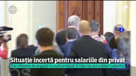 Situaţia salariilor din mediul privat răm&acirc;ne incertă