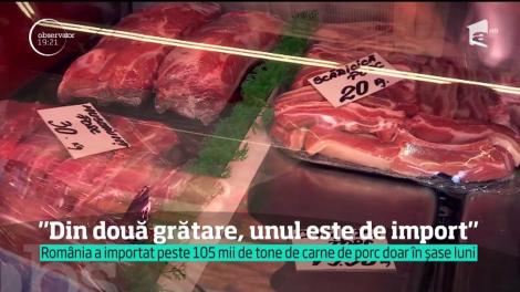 Carnea de porc de pe rafturile magazinelor este în mare parte din import