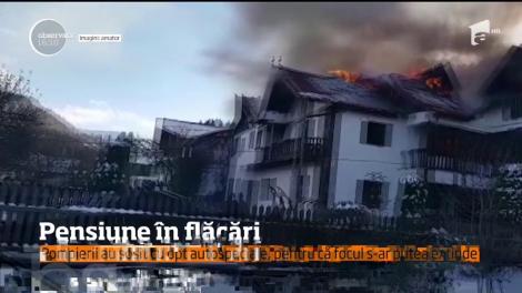 Incendiu la o pensiune din Moeciu de Sus!