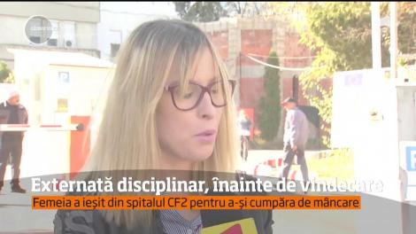 O tânără a fost dată afară din Spitalul CF2  din Capitală pentru că a îndrăznit să plece să-şi ia de mâncare
