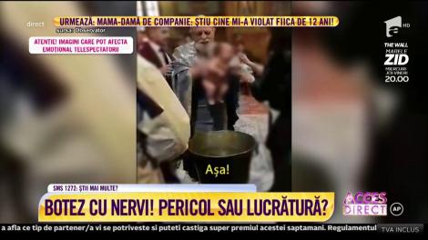 Imagini incredibile filmate într-o biserică! Un preot şi-a vărsat nervii pe un bebeluş, la botez